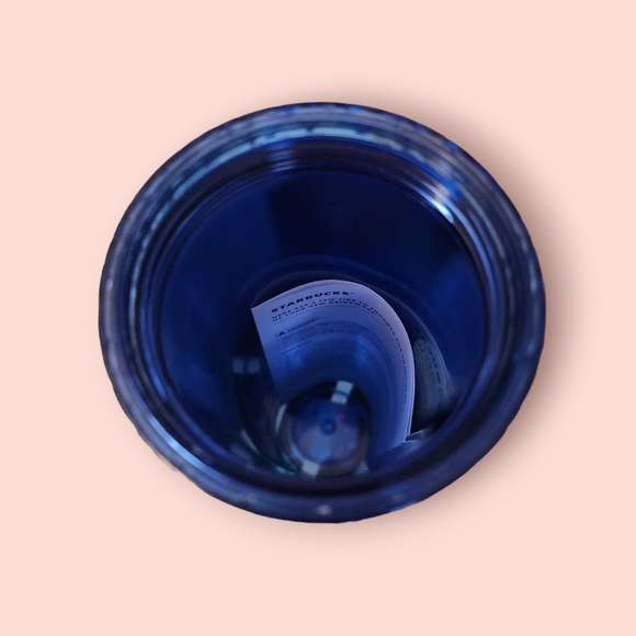 Starbucks 16oz Icicle Blue Ribbon Tumbler Blue Swirl Design Christmas Cup - Picture 3 of 4